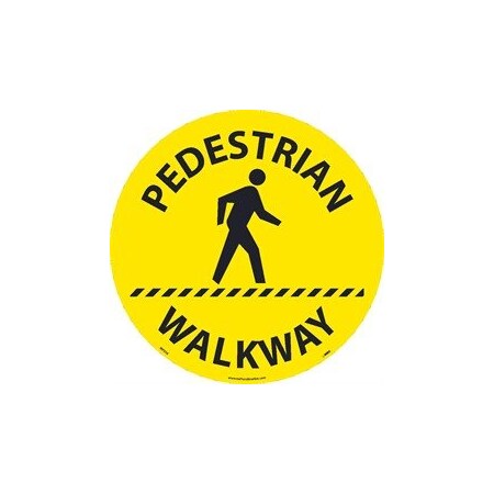 Nmc WALK ON FLOOR SIGN, 17 DIA, WFSM56 WFSM56